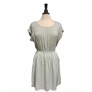 Hippie Rose Sage Floral Short Sleeve Dress Size Medium
